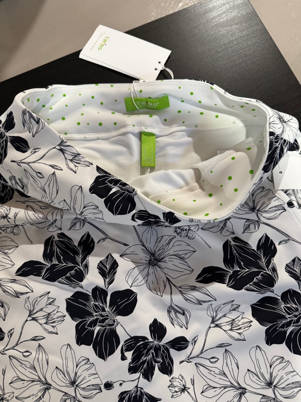 SWING Women's Black & White Floral Skort - Picture 3 of 4